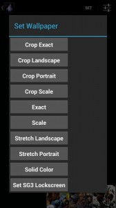 After long press image set options